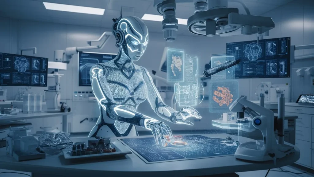 With AI support, the paralyzed participant completed the robotic arm task in 6.5 minutes—otherwise impossible. Credit: StackZone Neuro